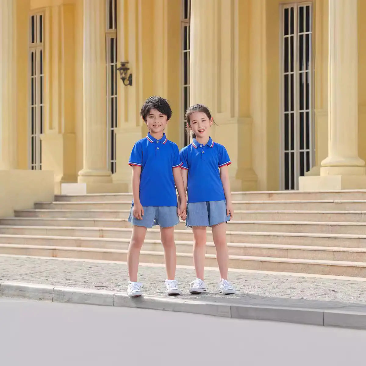 Customizable Family Matching Polo T-Shirts - High-End Quality