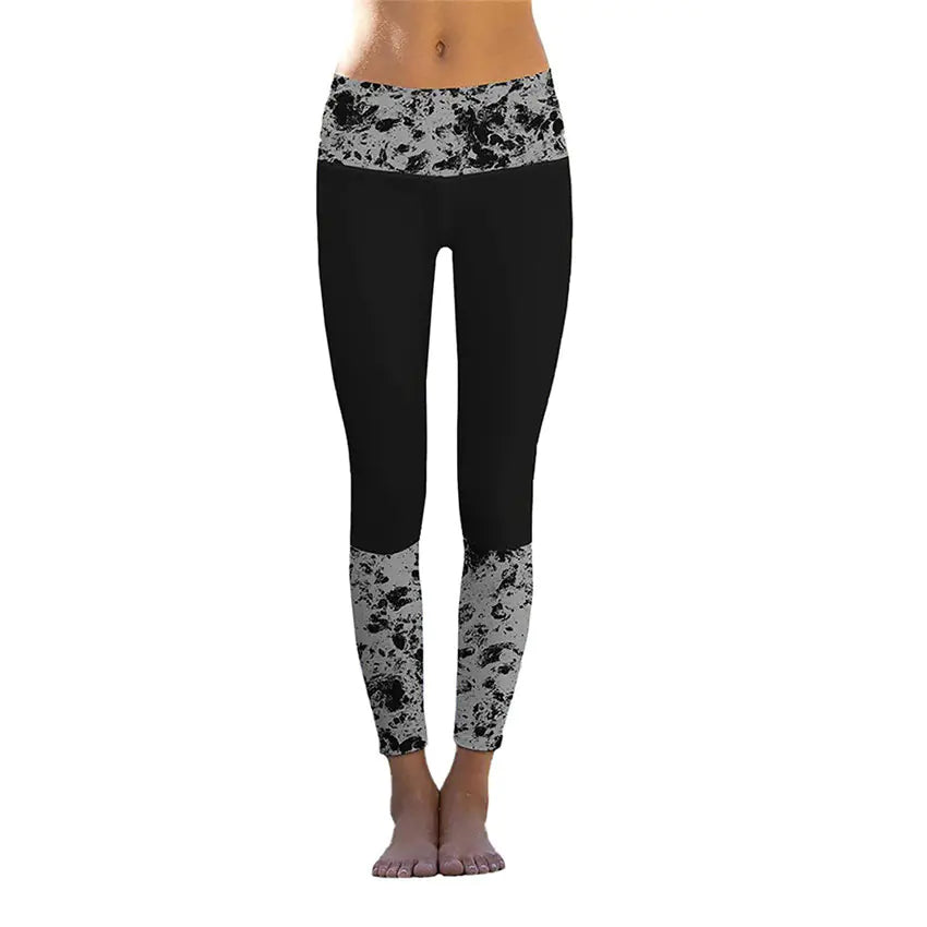 Comfort High-Waist Yoga Leggings - Printed Stretch Tights for Women