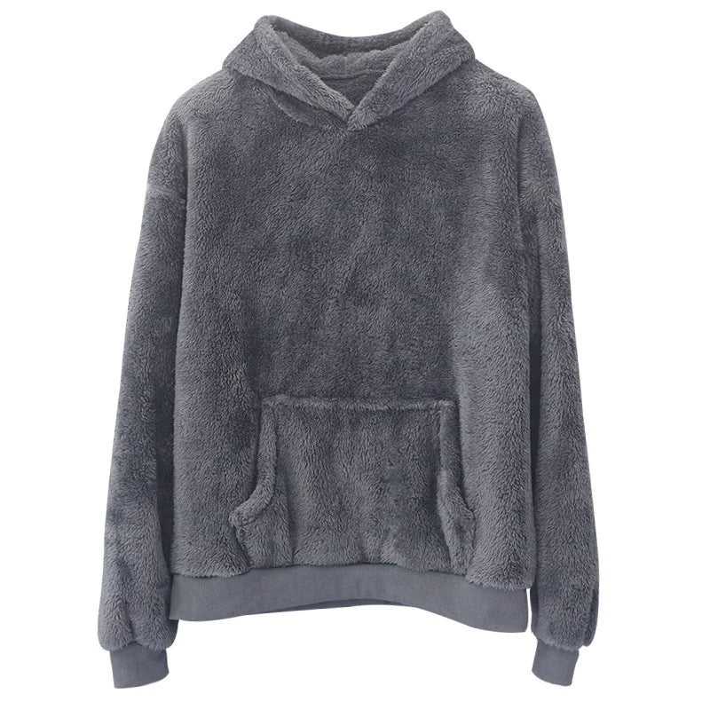 Men's Double-Sided Velvet Hoodie - Soft & Warm