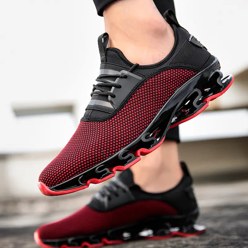 Men's Running Shoes - Knitted Mesh Casual Footwear