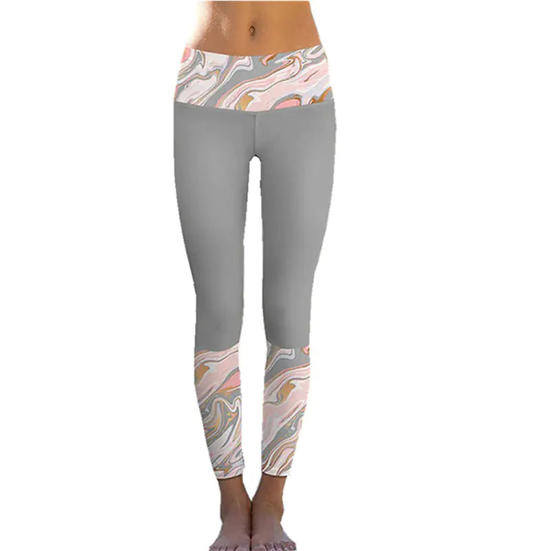 Comfort High-Waist Yoga Leggings - Printed Stretch Tights for Women