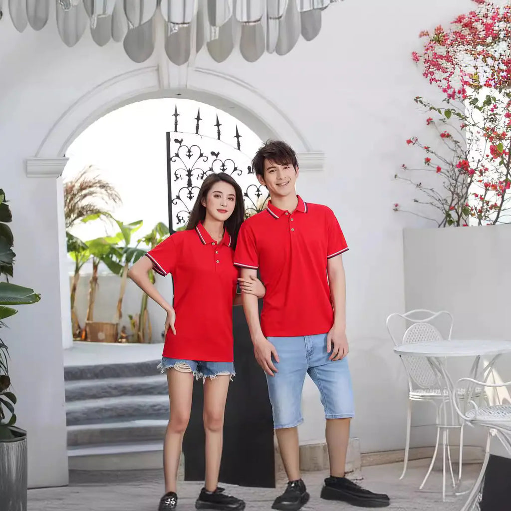 Customizable Family Matching Polo T-Shirts - High-End Quality