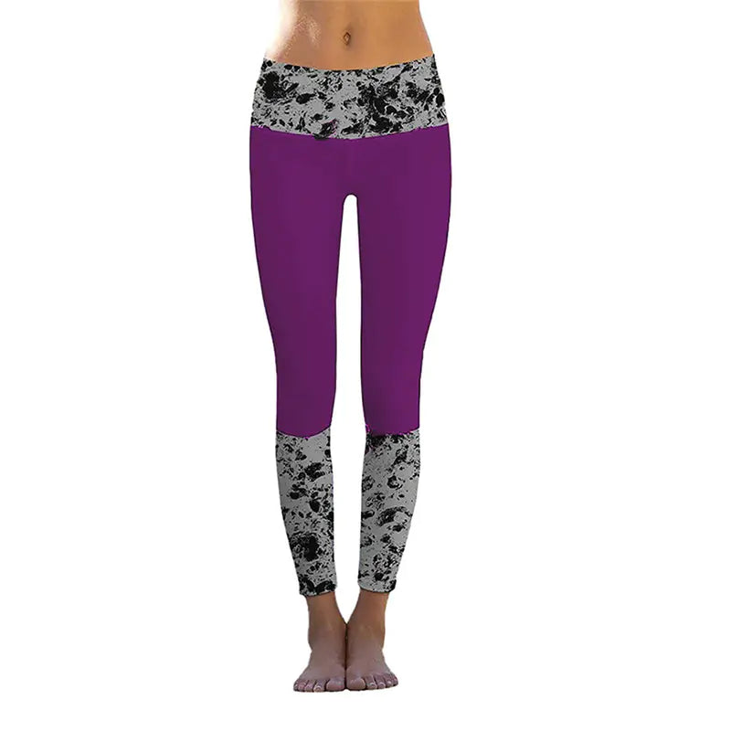 Comfort High-Waist Yoga Leggings - Printed Stretch Tights for Women