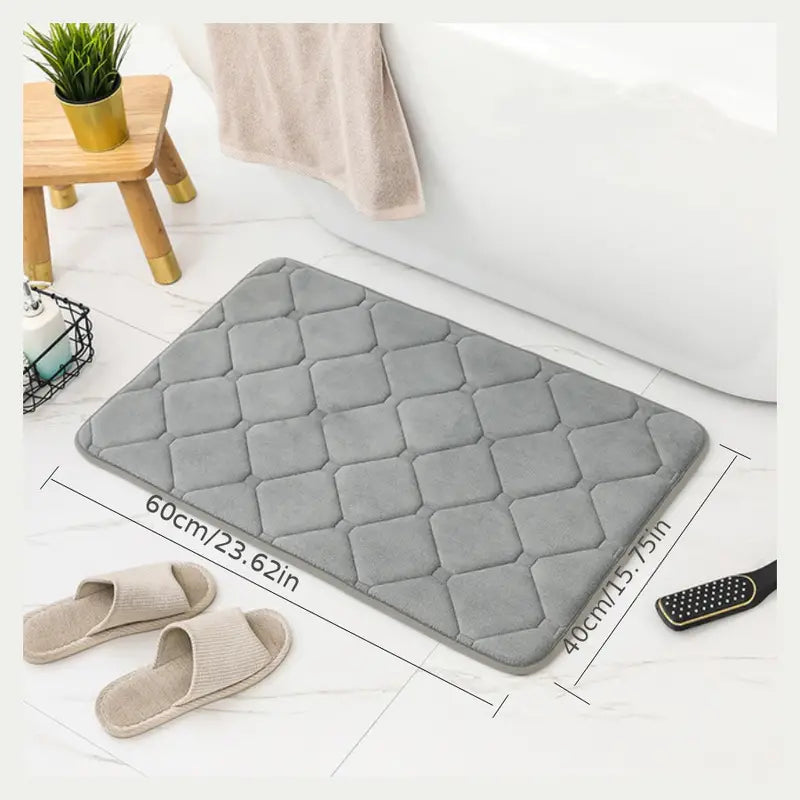 Memory Foam Bath Mat - Soft, Quick Dry Rug