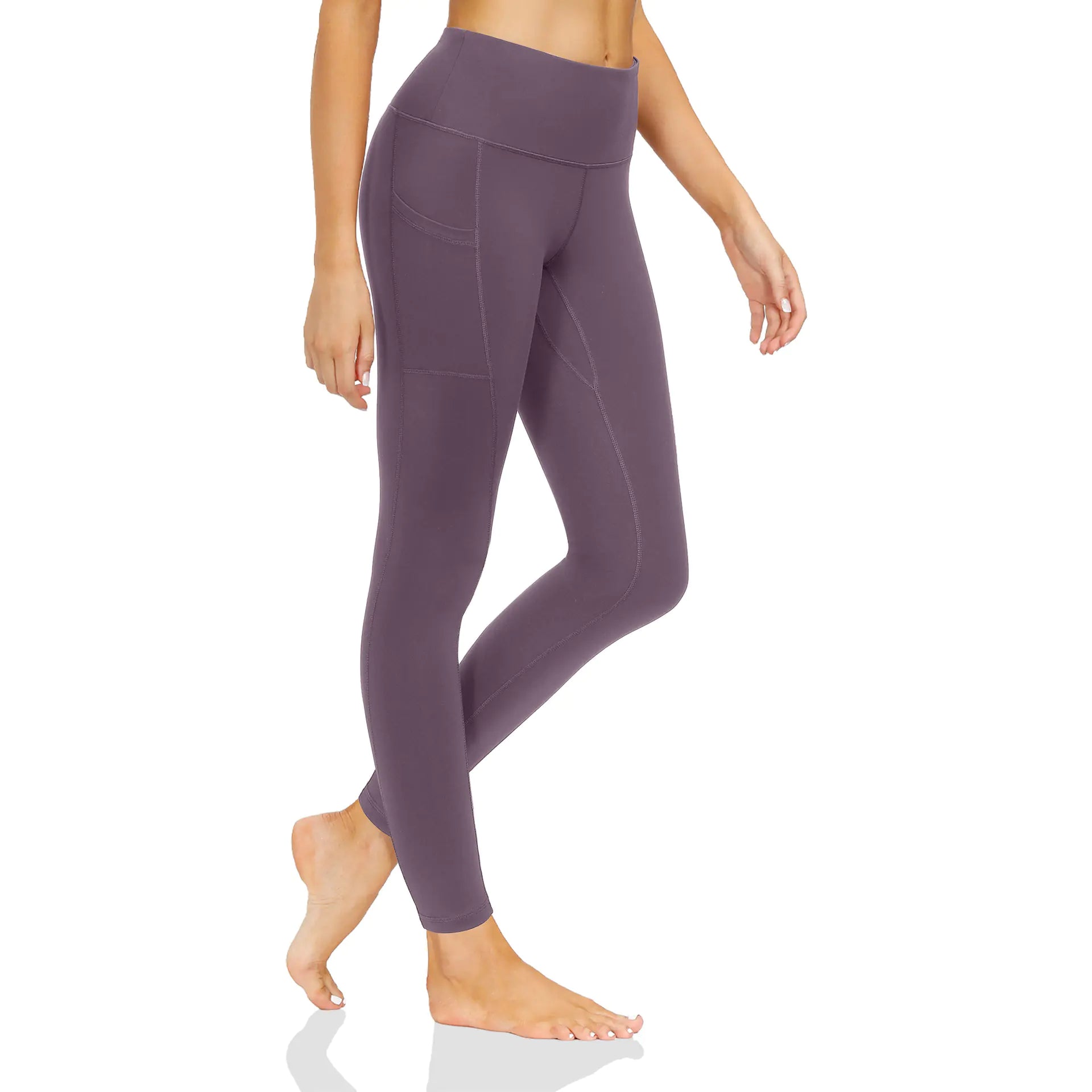 High-Waist Stretch Fitness Pants in Nude (Nine-point)