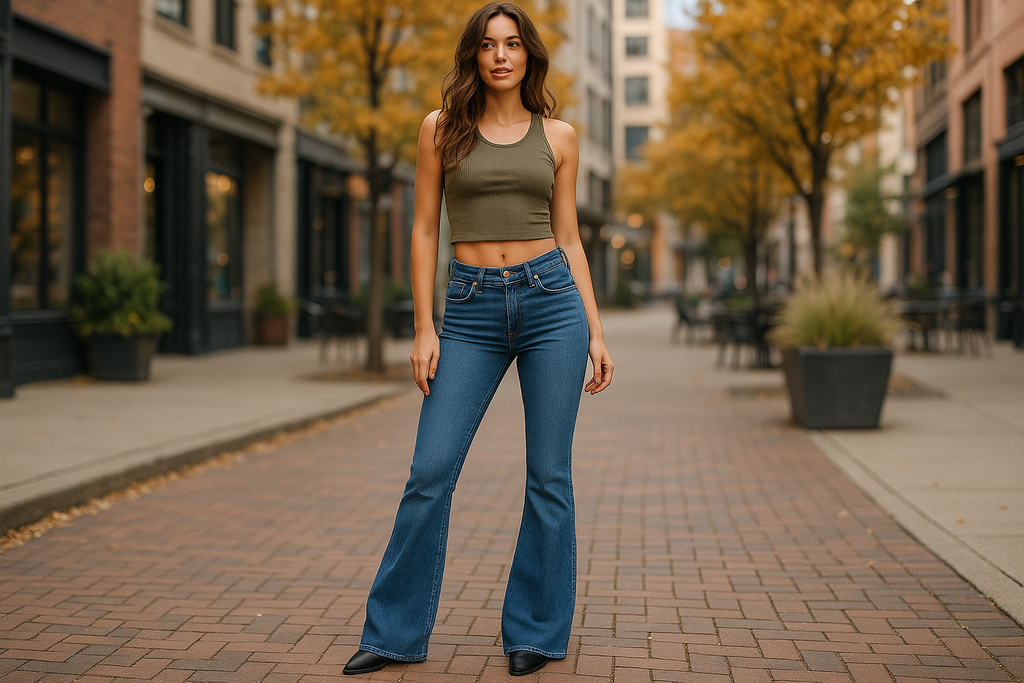 Low Waist Flare Jeans for Women