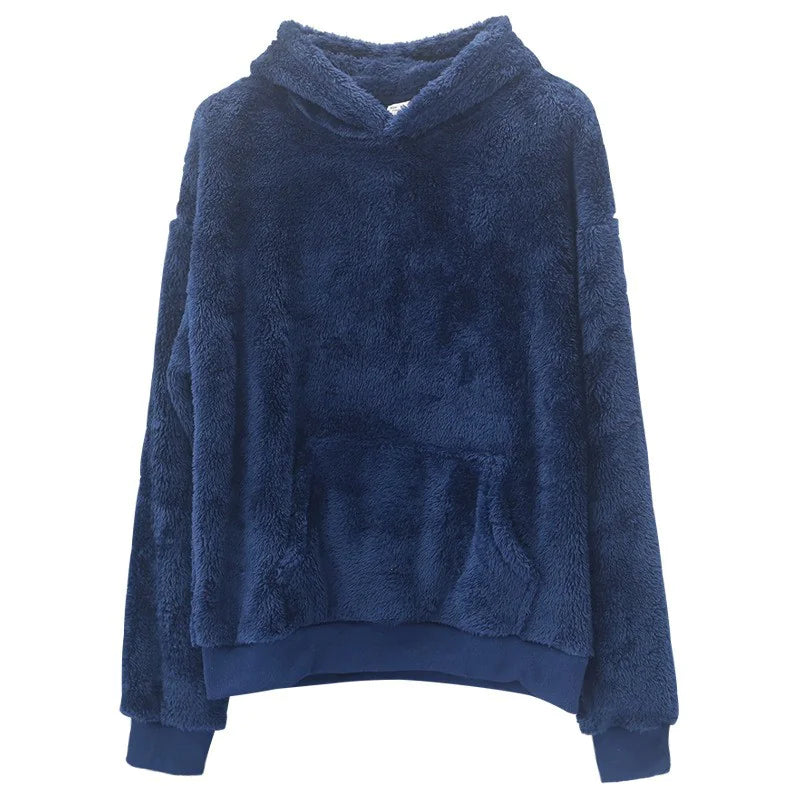 Men's Double-Sided Velvet Hoodie - Soft & Warm
