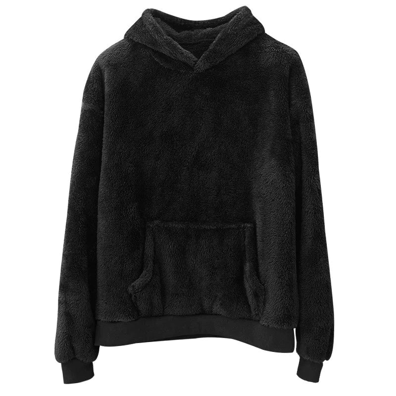 Men's Double-Sided Velvet Hoodie - Soft & Warm