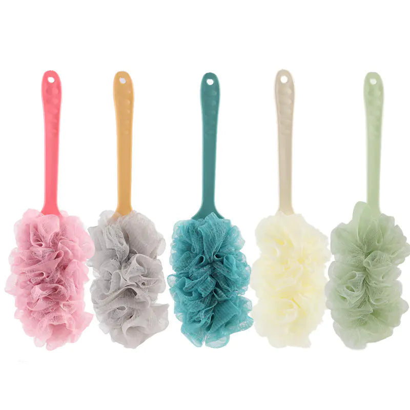 Long Handle Mesh Back Bath Shower Scrubber Brush